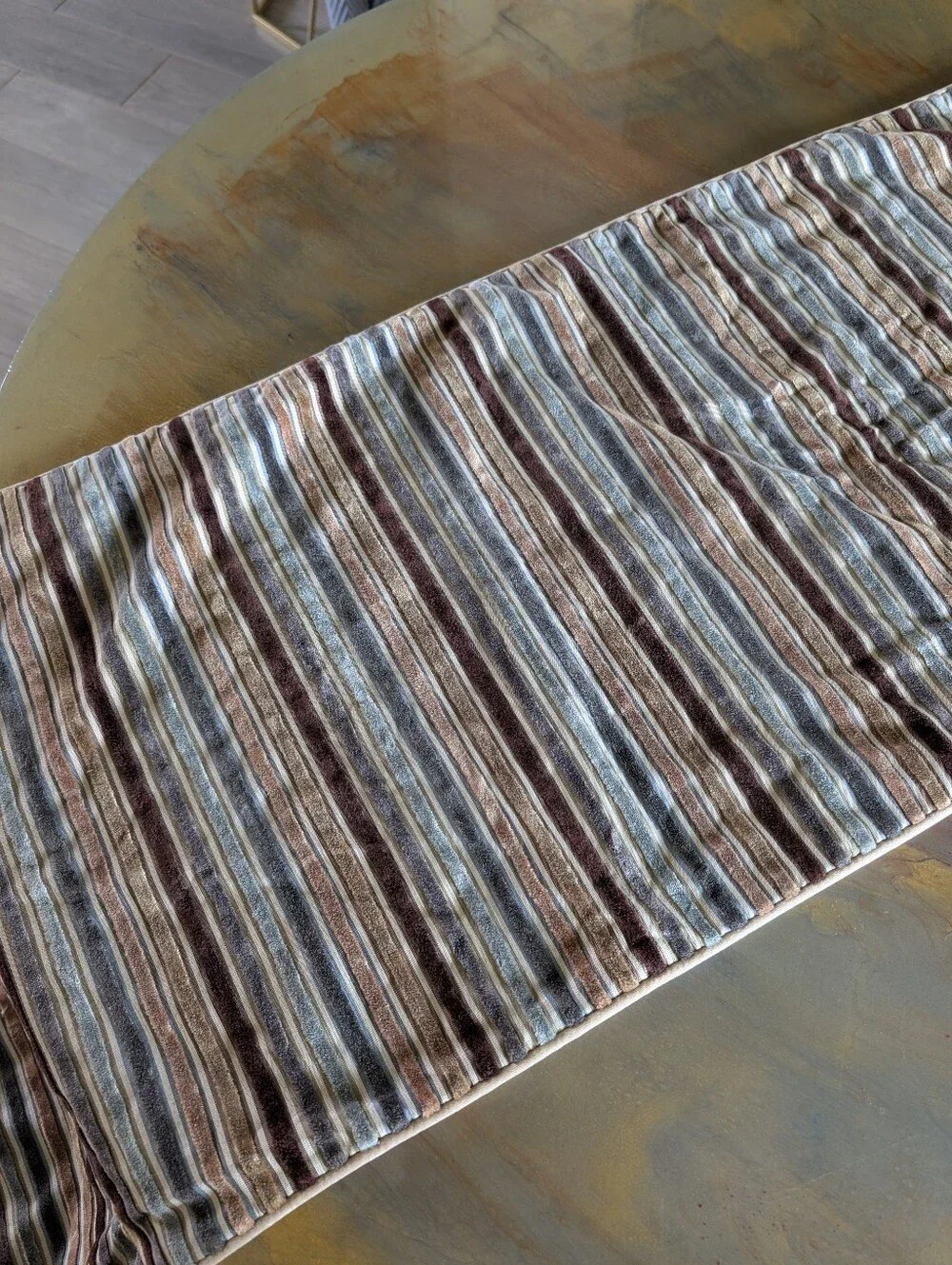 Yangest Textured Brown Multi Striped Lumbar Body Pillow Cover Size 19.5